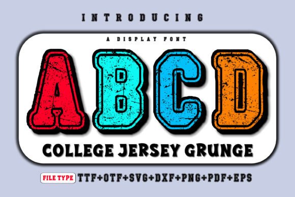 College Jersey Grunge Font for Bold Branding