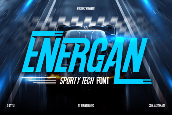Energan: A Font That Moves Like a Race Car