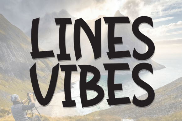 Lines Vibes: A Bold Font for Digital Branding