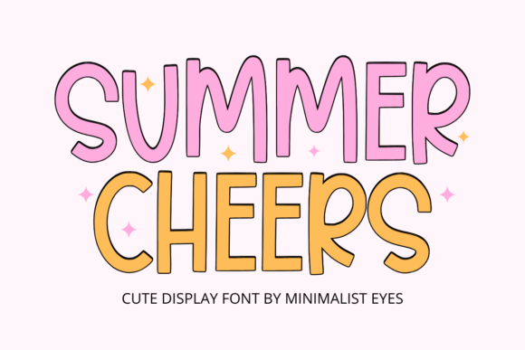 Summer Cheers: A Playful Display Font for Digital Design
