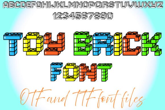 Toy Brick Font for Web Design and Digital Branding